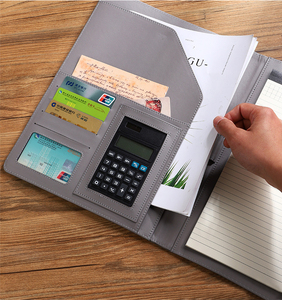 Cartella multifunzionale A4 business office meeting manager con calcolatrice cartella di file per notebook contract può stampare il logo - Product Image 4
