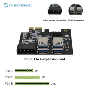 อะแดปเตอร์ PCIE USB หนึ่งสำหรับสี่3.0กราฟิกการ์ด1To การ์ดพีซี Riser ขยายตัว4ชิ้น - Product Image 4
