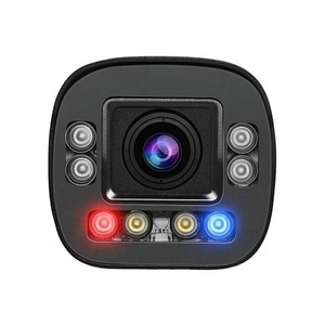 Su geçirmez Metal kasa 2.8-12mm manuel değişken odak Lens VideoLink App P2P PoE Bullet IP kamera ile kırmızı ve mavi Strobe işıklar - Product Image 2