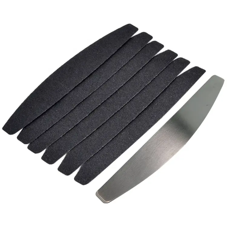 Hot sell professional reusable manicure pedicure stainless steel handle metal nail file with replaceable sandpaper