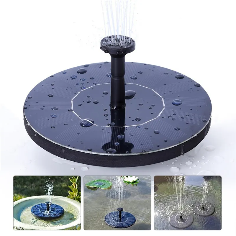 Bomba de Fuente Solar, tubo de agua, estanque de peces, baño de pájaros, piscina, jardín, Panel DIY, 16CM de diámetro