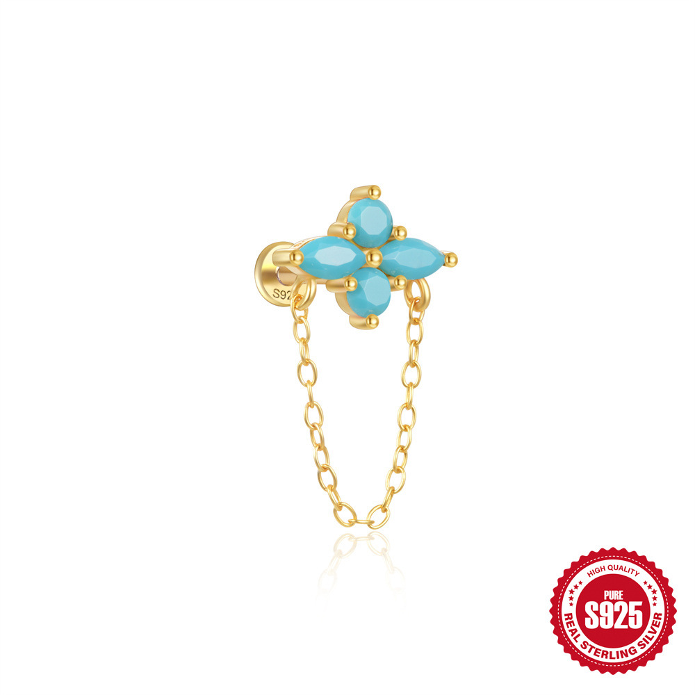 Golden-turquoise-single-flat head