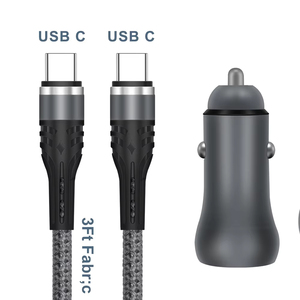38w USB a +C Ports Car Phone <strong>Charger</strong> with Type-c Cable c to c Set QC3.0+pd 20w Fast <strong>Charger</strong> for Phone - Product Image 1