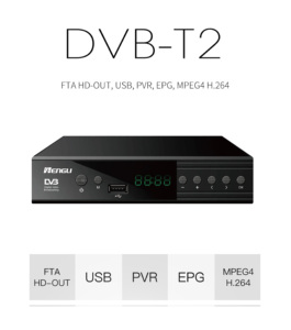 MPEG4デジタルTVレシーバーDVB -T2デコーダーStb H.264/H.265セットトップボックスCccamヨーロッパ168mm金属ハウジングサポートEPG機能 - Product Image 3