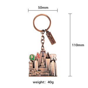 原厂定制金属钥匙扣纪念品钥匙扣卡塔尔建筑钥匙扣 - Product Image 2