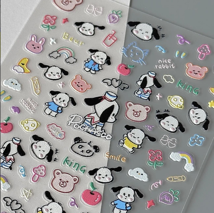 Autocollant plat mignon petit mouchoir