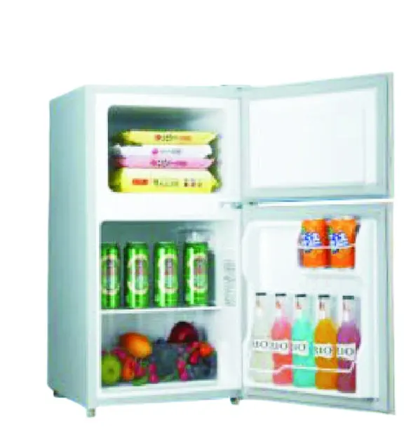 96 Liter Refrigerator Fridge Freezer DC Compressor Solar Refrigerator-defrost Mini Double Door Cooler