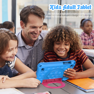Pritom M7K dört çekirdekli 2 + 32GB çocuklar öğrenme Tablet Android 11 7 inç çocuklar Tablet eğitim Tablet vücut güçlü EVA durumda