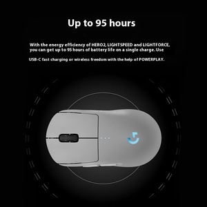 LOGITECH PRO 2 LIGHTSPEED GPW4无线鼠标HERO 2 32000 DPI 1000hz轮询速率与Lightsync RGB游戏台式笔记本电脑 - Product Image 4