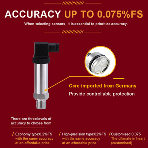 Sensor de presión de alta precisión 0.075% FS salida 4 ~ 20mA transmisor de presión de silicio difuso sin pantalla para líquido 0 ~ 100bar - Product Image 4