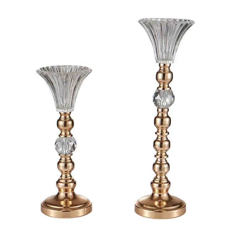 Foshan cheap flower vases wedding Metal Candlestick For Wedding events GD-CS03
