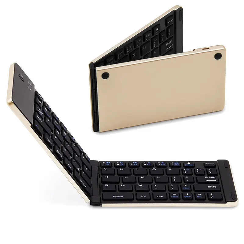 BT3.0 Wireless Folding Tablet Tastatur für iOS Android Phone Windows Tablet Tastatur mit Touchpad