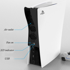 PS5ゲームコンソール用のPS5耐久性イヤホンスタンド用の3つの冷却ファンを備えたPS5USBクーラー用の冷却ファン - Product Image 3