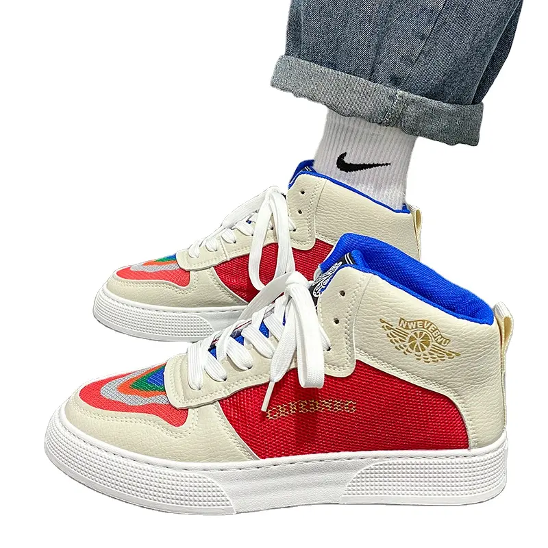 Mid-top zapatos hombres transpirables en vivo Internet celebridad popular Zapatillas Hombre casual High-top zapatos deportivos hombres