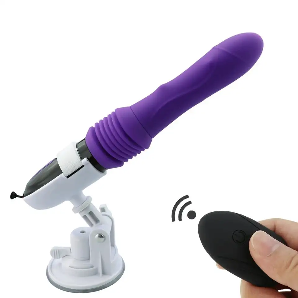 Máquina sexual consolador telescópico vibrador masajeador automático arriba y abajo punto G empuje juguete Vaginal retráctil masturbación femenina