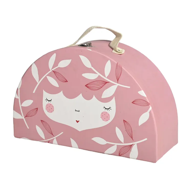 Impressão Digital High End Cute Baby Products Embalagem Papelão Design Personalizado Custom Paper Suitcase Gift Box Para Crianças