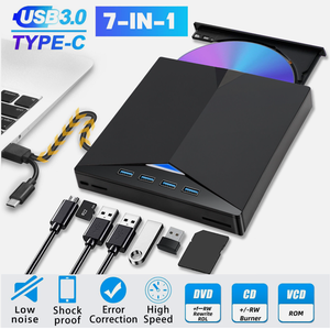 工厂价格USB 3.0外部光盘和dvd驱动器笔记本电脑DVD刻录机驱动器刻录机播放器Windows 7/8/10/11 - Product Image 2