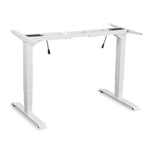 Mesa de acero de escritorio de ordenador de Pie ajustable en altura de doble motor ergonómico de 3 secciones con marco extensible para uso en oficina - Product Image 6