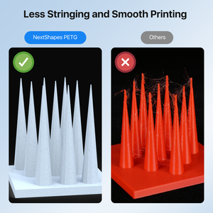 Nextshapes 1kg 1.75mm máy in 3D Filament fdm 3D vật liệu in khó khăn hơn bằng đá cẩm thạch trắng PETG Filament - Product Image 4