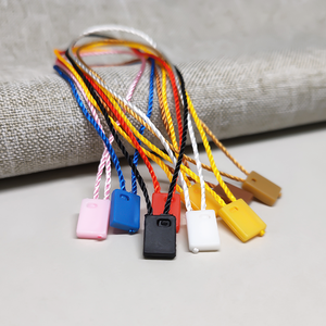 Gran oferta, etiqueta de sello de poliéster con cabeza de bala para ropa, cadena de etiqueta colgante, bloqueo a presión, cadena de etiqueta de algodón de plástico encerado para ropa - Product Image 5