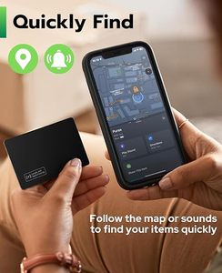 Etiquetas y etiquetas de activos de tarjeta de bloqueo RFID ultrafinas para billetera-Bluetooth Find My Function & NFC Signal Shield - Product Image 4