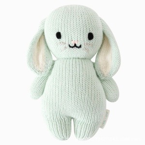 Koleksiyon bebek nane Bunny dolması hayvan el işi örme sarılın + tür oyuncak pamuk yumuşak sevimli yoldaşları yorgan bebek