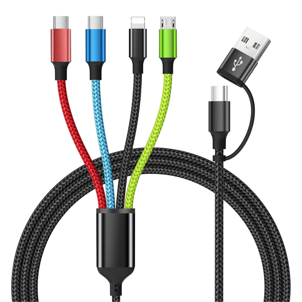 Noir, USB-A/C vers 2* USB-C + IP + Micro USB