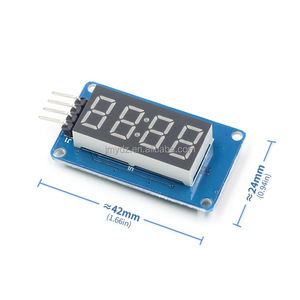 4-stelliges Digital anzeige modul mit einstellbarer LED-Helligkeit und Bausteinen für Uhren zubehör
