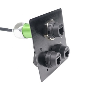 RJ45 çoğaltıcı IP67 su geçirmez d-tipi konnektör RJ45 paneli dağı adaptörü ile CAT6 CAT6A kalkan dişi fiş - Product Image 6