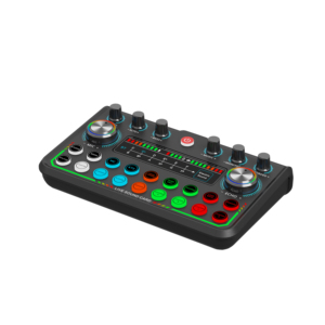 Tarjeta de sonido en vivo Kit mezclador de micrófono F999 + MC98 Consola de grabación de audio Amplificador Efectos de sonido Compatible con teléfono - Product Image 4