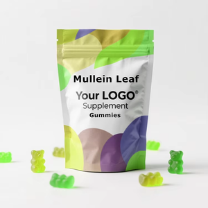 Großhandel Birnen geschmack 1000mg Mullein Leaf Herb Extract Gummies Tägliche Atem gesundheit Unterstützung der Lungen gesundheit in Beuteln - Product Image 1