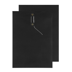 Benutzer definierte String-Taste Schwarz Kraft Umschläge Box Papier verpackung Erweiterbarer String-Umschlag - Product Image 2