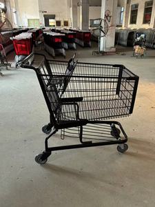 Chariot de courses de supermarché de taille standard 180L, chariot de courses en métal de 180L avec 4 roues - Product Image 3