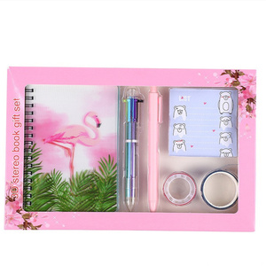 Dizüstü manufactur okula geri karışık renk kırtasiye seti kalem ile ofis Notebook kiti