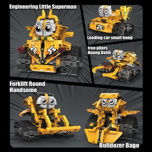 5 IN 1 Montage RC APP gesteuertes Roboter-Codierung Roboter-Kit Spielzeug pädagogisch programmierbare Bausteine DIY-Stiel-Spielzeug