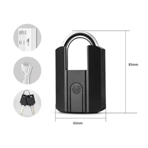 Yeni Model büyük boy biyometrik açık IP67 su geçirmez akıllı kilit parmak izi TT kilit mavi diş asma kilit ile anahtar - Product Image 2
