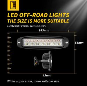 <strong>12V</strong> <strong>LED</strong> Universal Spotlight White Yellow Dual Color Car <strong>4WD</strong> <strong>Led</strong> Driving Work Fog Light Bar for Motorcycle Offroad 4x4 Boat - Product Image 3