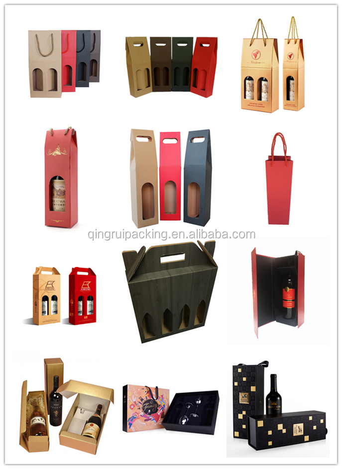 personalized custom size printing wine packaging gift box