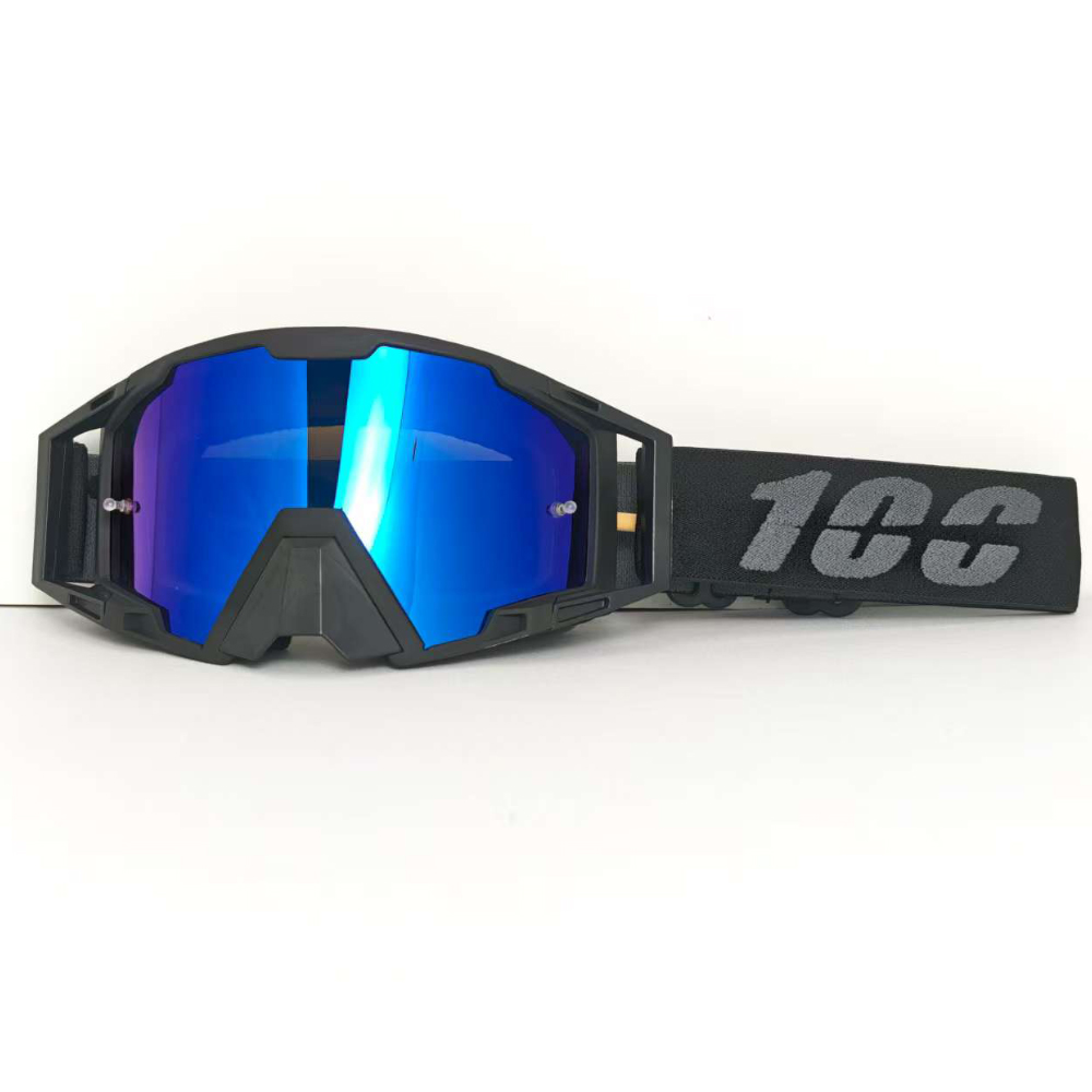 Lunettes bleues à monture noire