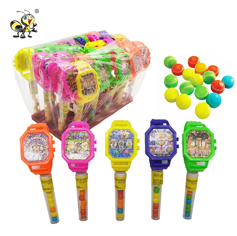 Jouet de bonbons pressés en plastique pour enfants, jouet en forme de montre drôle, faible quantité minimale de commande, chine, 2022