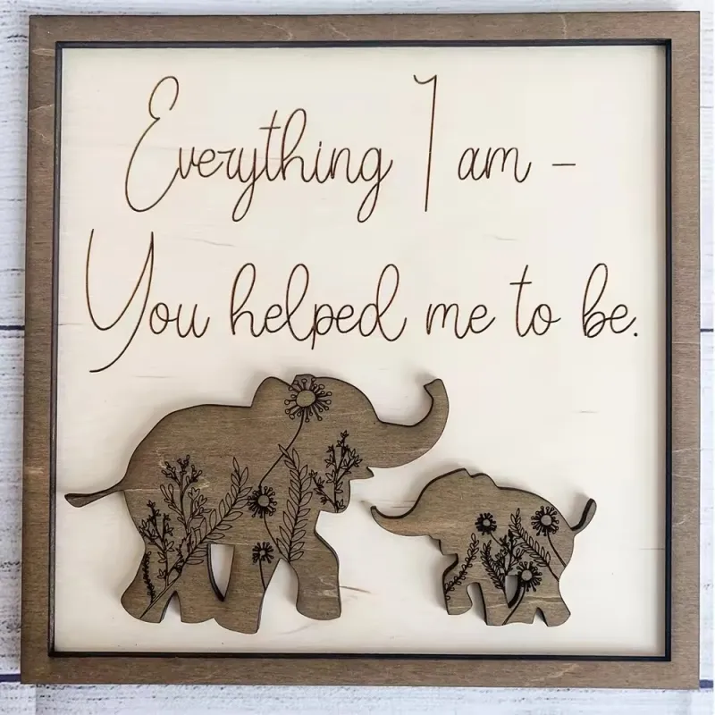 Y108 Nuevo Regalo para mamá Día DE LA MADRE Elefante Oso marrón Marco de imagen Regalo creativo decoración artística para el hogar