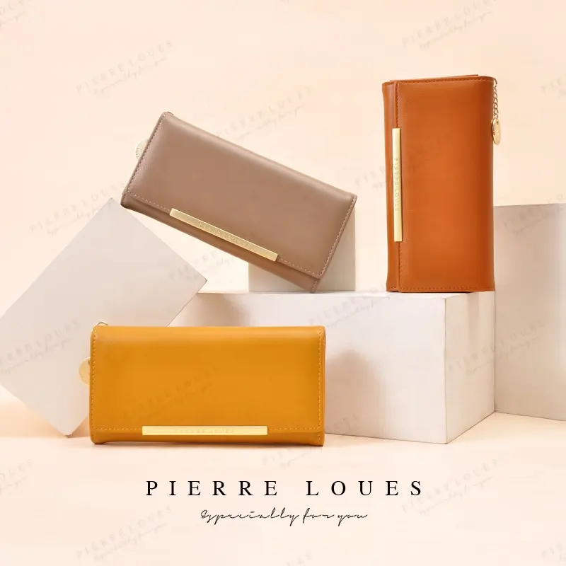 Fashion Luxury Leather Wallet for Women Many Departments Women Card Holder Purse Female Purses Long Clutch Bag