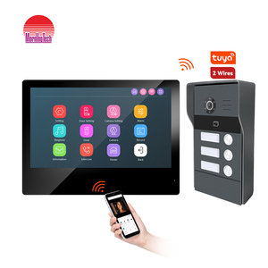 Sistema de intercomunicación para toda la casa con monitor de pantalla táctil y kits de timbre de cámara a color de hasta 3 pisos - Product Image 1