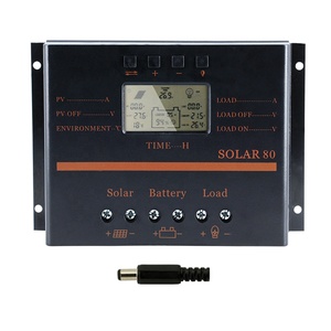80A Controlador de carga solar 12V 24V Auto 1920W Controlador de carga PWM de energía solar - Product Image 1