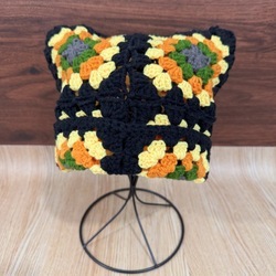 Patchwork cat ear hat no.8