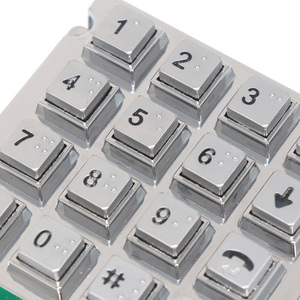 Public Domain Equipment System <strong>Numeric</strong> Keypad <strong>Rs232</strong> Telephone Entry Led Metal Braille Keypad - Product Image 5