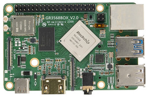 AI Powered Embedded ARM Cortex A55 Rockchip Chip CPU RK3568 Computadora de placa única
