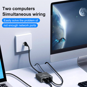 适用于PC的高速1000mbps以太网适配器1至2 Rj45网络扩展连接器音频分离器和转换器 - Product Image 6