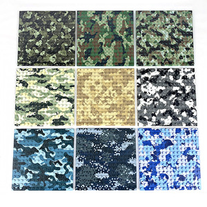MOCレンガ16x16ドットプラスチック製ミリタリーファンがカモフラージュ戦術ジャングルビルディングブロックベースビルディングブリックおもちゃを作成 - Product Image 2