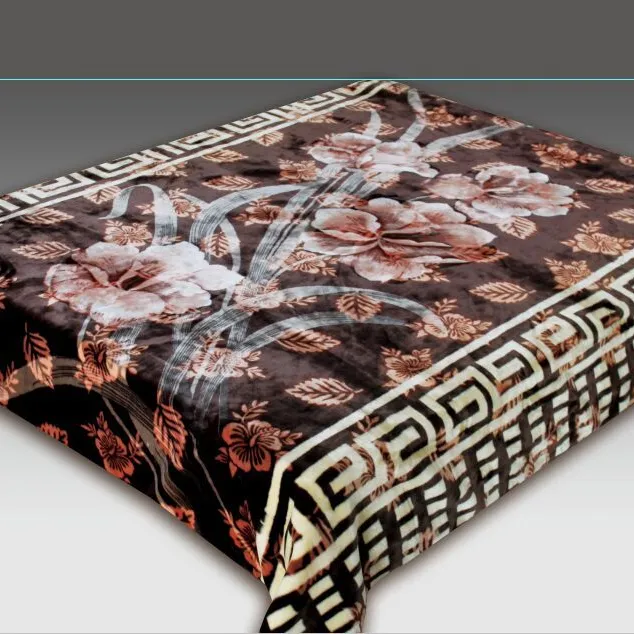 Manta de visón raschel de 1 capa para dormitorio, 6,5 kg, compra desde fábrica China